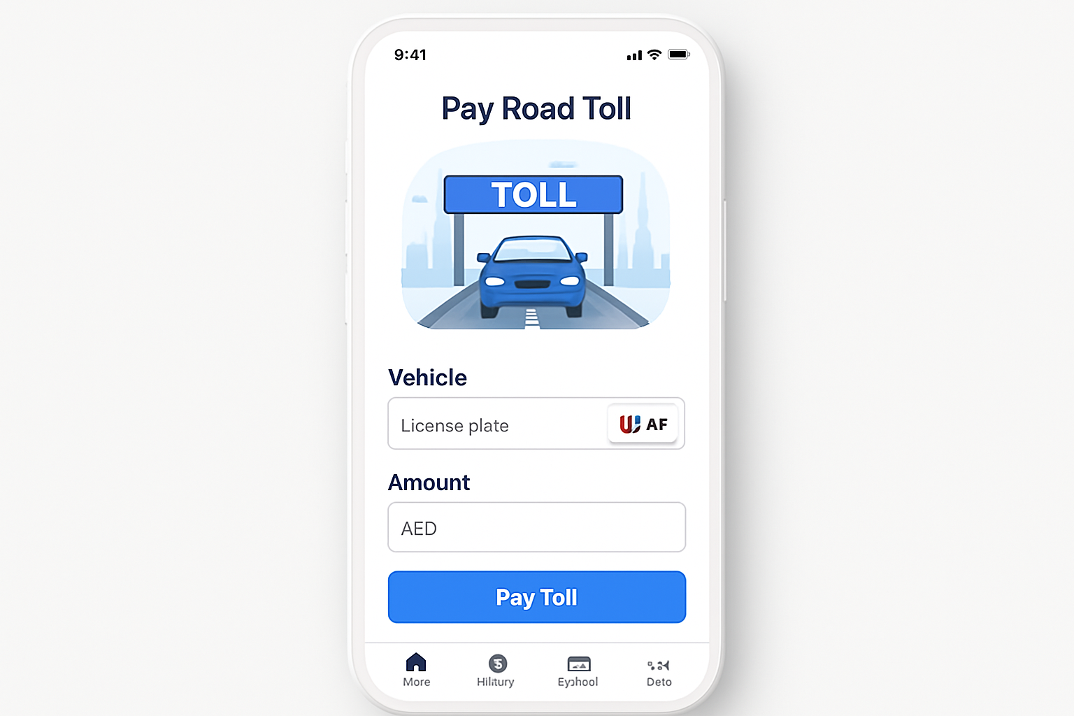 Mobile app for paying road tolls in UAE